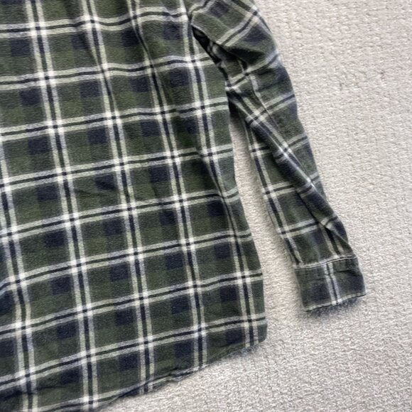 Ranch Gear Flannel Lumberjack Button Shirt Forest Green Western Men Sz M - Picture 12 of 13